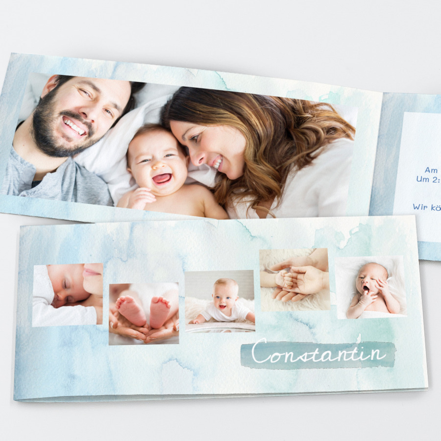 Babybilder Geburtskarte Junge