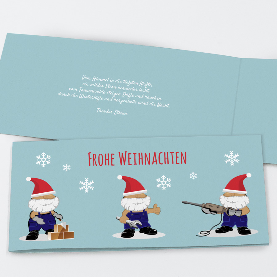 Bauarbeiter Weihnachtskarte