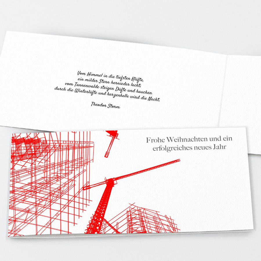 Baustelle Weihnachtskarte
