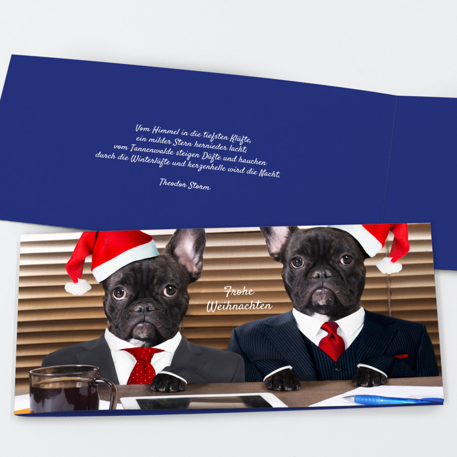 Bürohund Weihnachtskarte