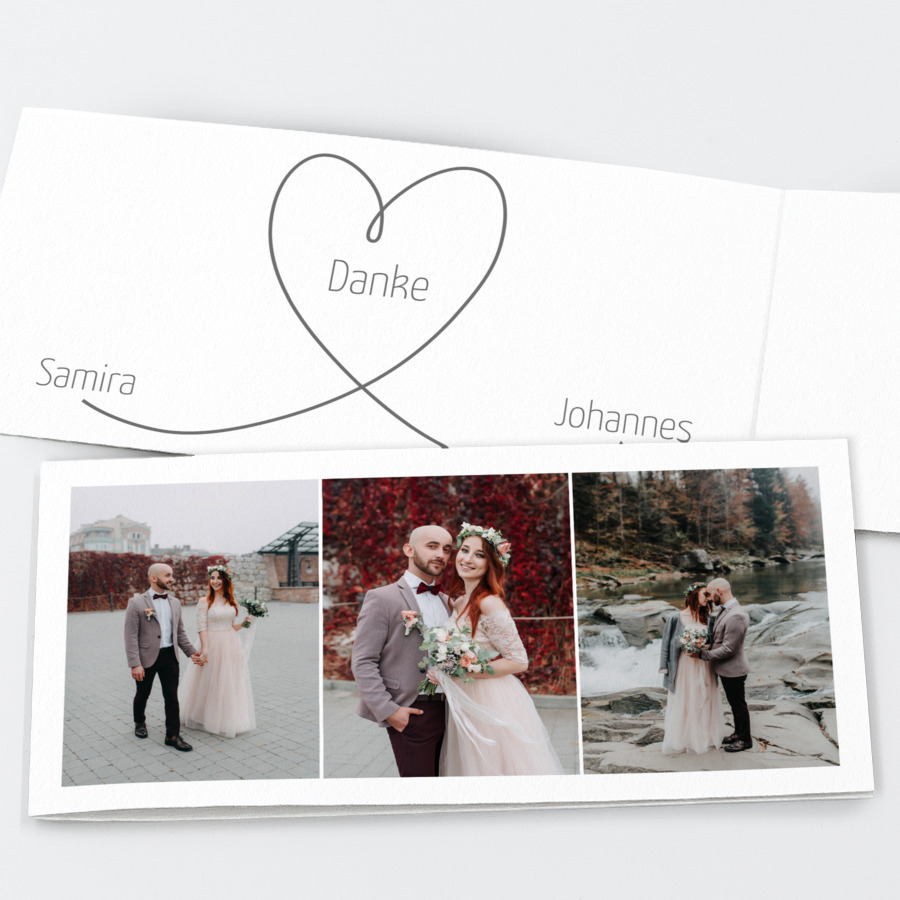 Connected Dankeskarte Hochzeit