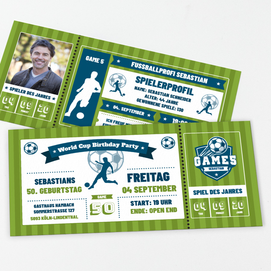 Eintrittskarte Einladungskarte Kindergeburtstag