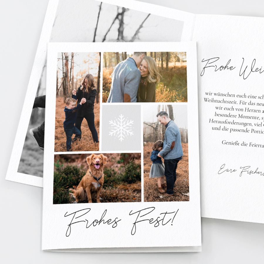 Familiencollage Geschäftliche Weihnachtskarte