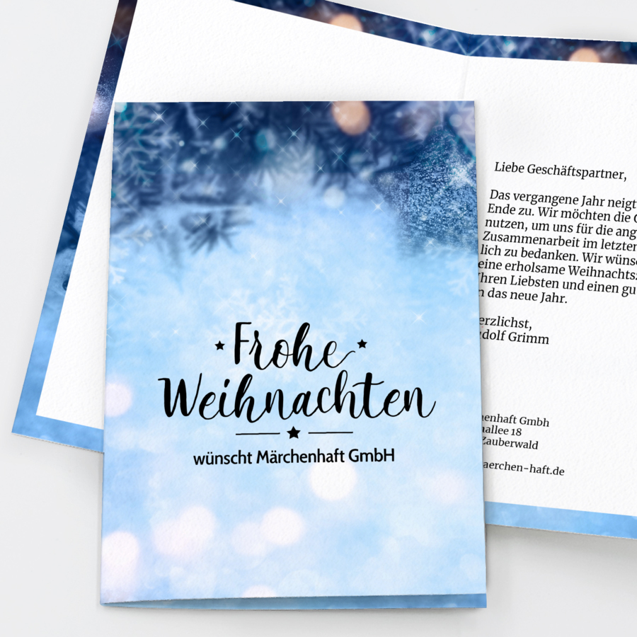 Kalte Nächte Geschäftliche Weihnachtskarte