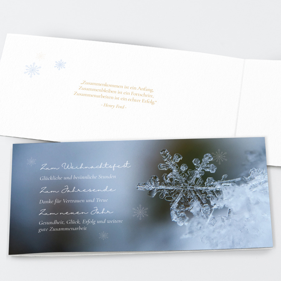 Schneeglanz Geschäftliche Weihnachtskarte