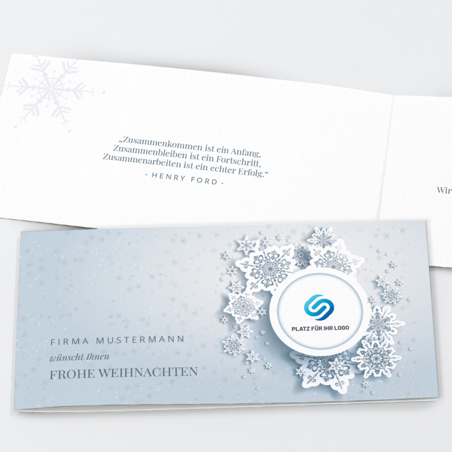 Snowflakes Geschäftliche Weihnachtskarte