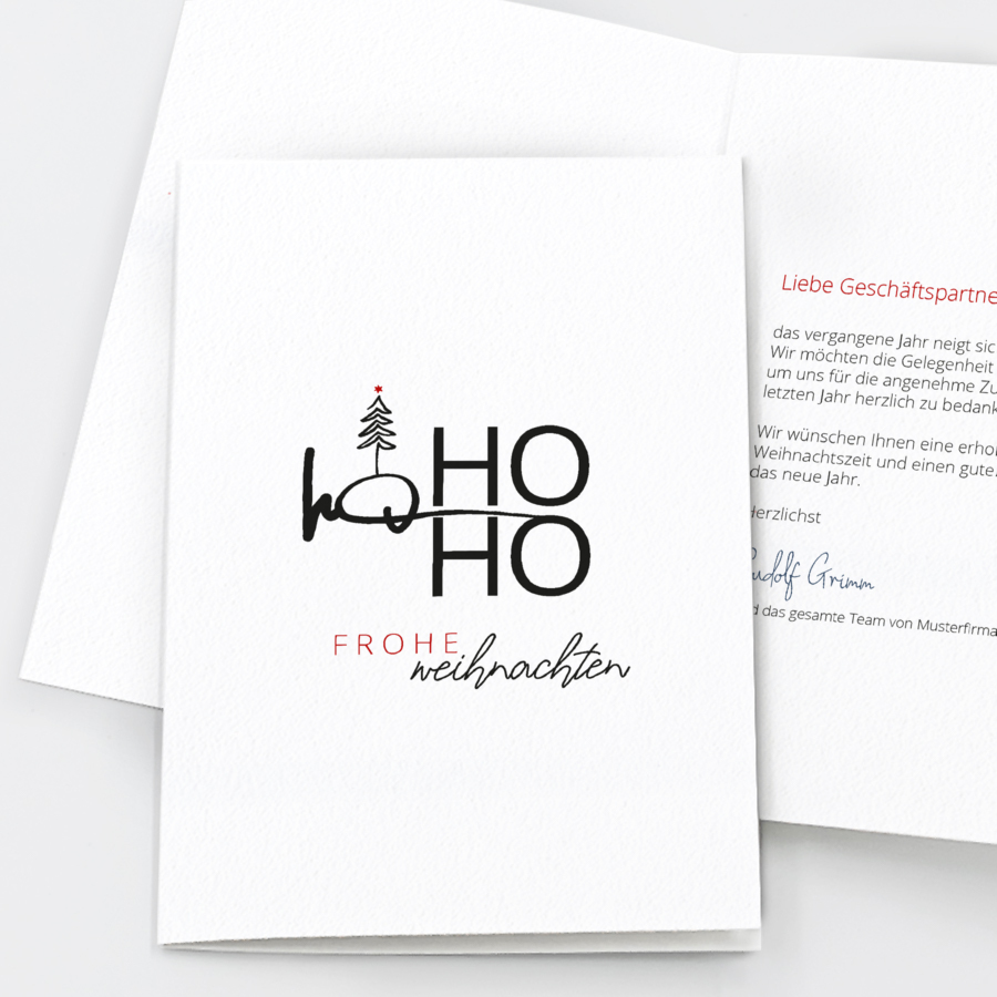 Typografische Grüße Weihnachtskarte