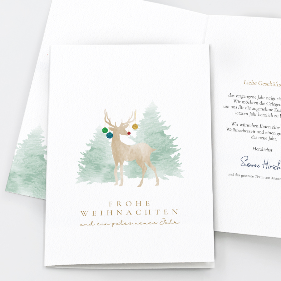 Waldweihnacht Weihnachtskarte