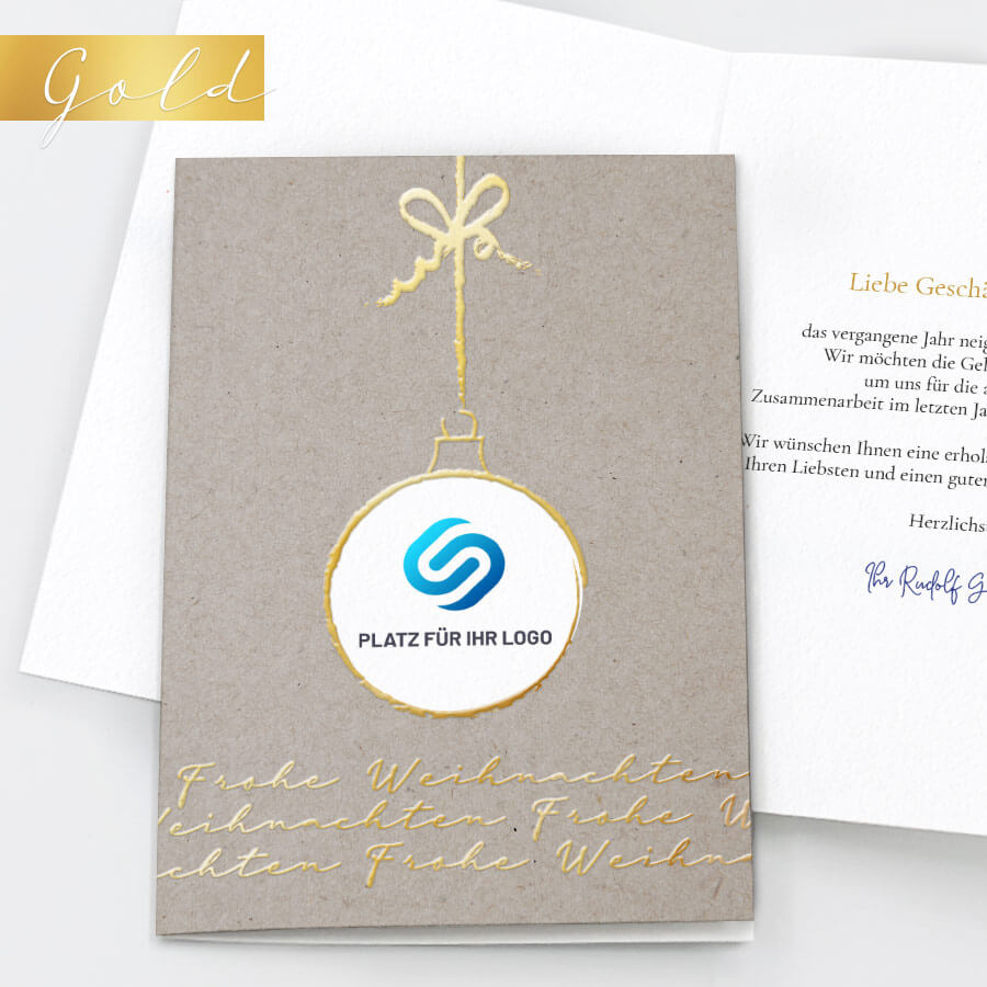 Kugelglanz Geschäftliche Weihnachtskarte