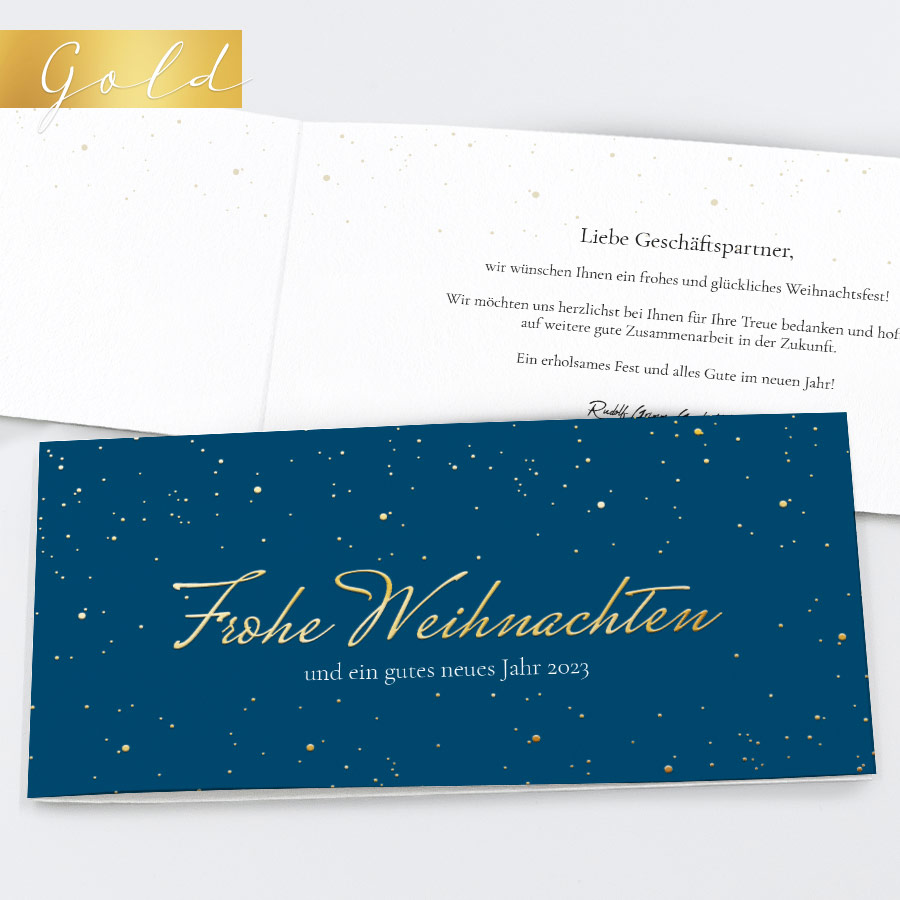 Golden Glow Geschäftliche Weihnachtskarte