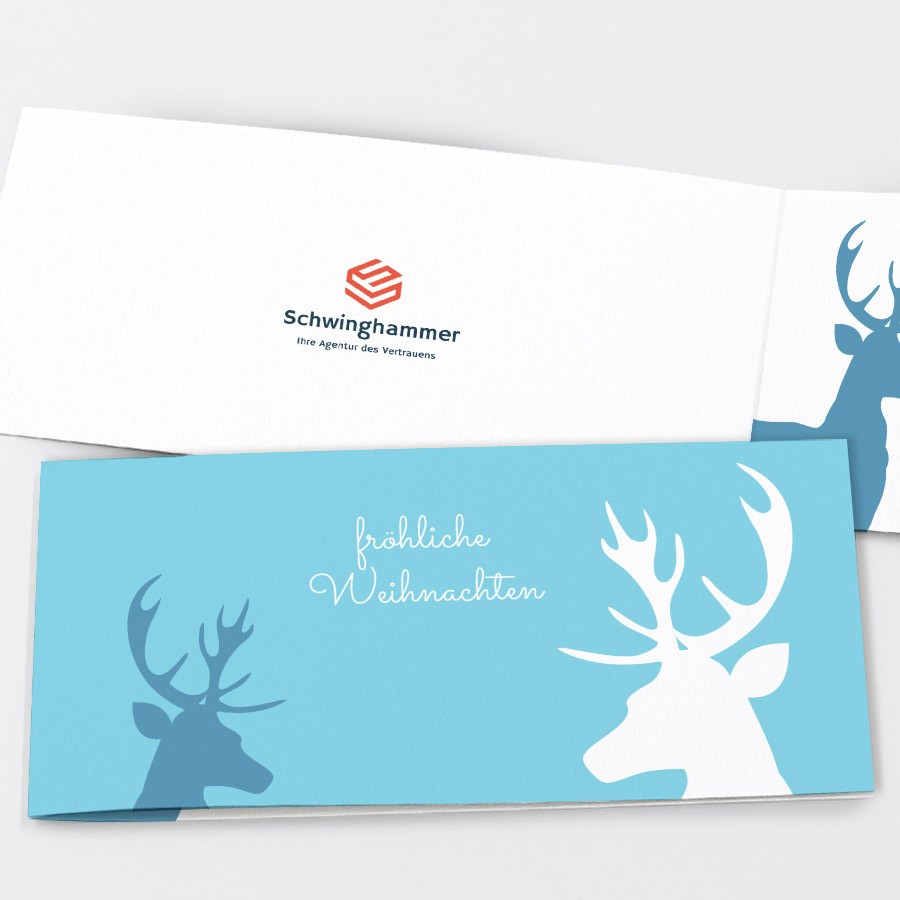Hirsch Geschäftliche Weihnachtskarte