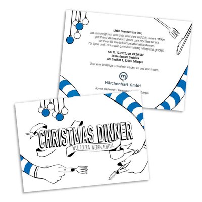 Mahlzeit Einladungskarte Weihnachtsfeier