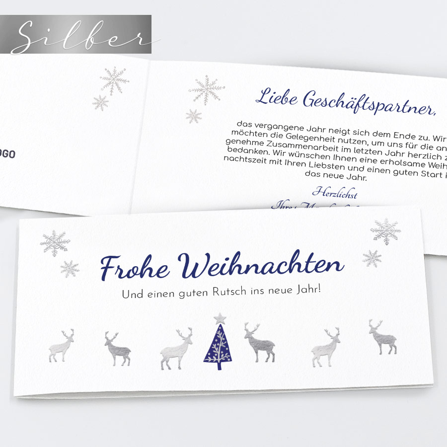 Reindeer Geschäftliche Weihnachtskarte