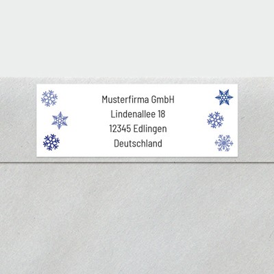 Schneeflocken Weihnachtskarte