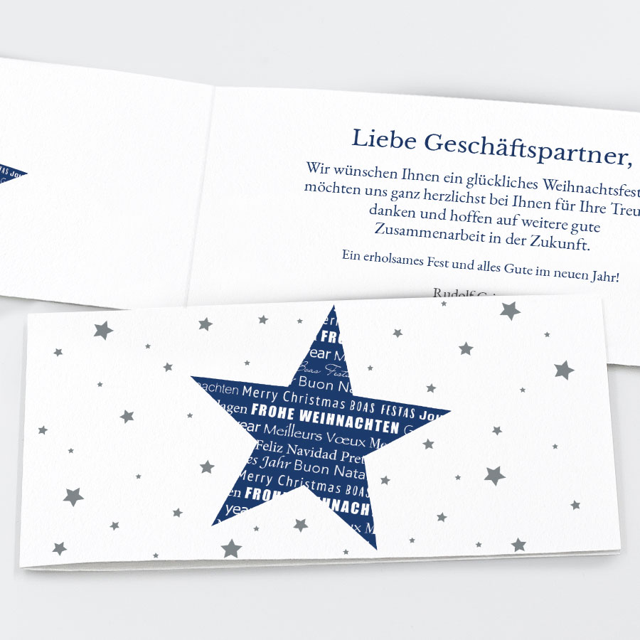 Stern Geschäftliche Weihnachtskarte