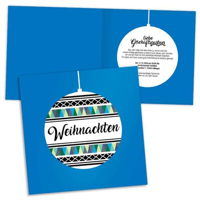 Weihnachtskugel Einladungskarte Weihnachtsfeier