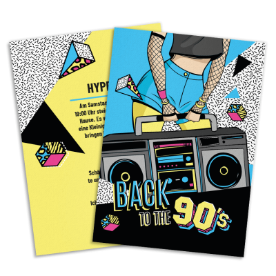 We love 90s Einladungskarte 18. Geburtstag
