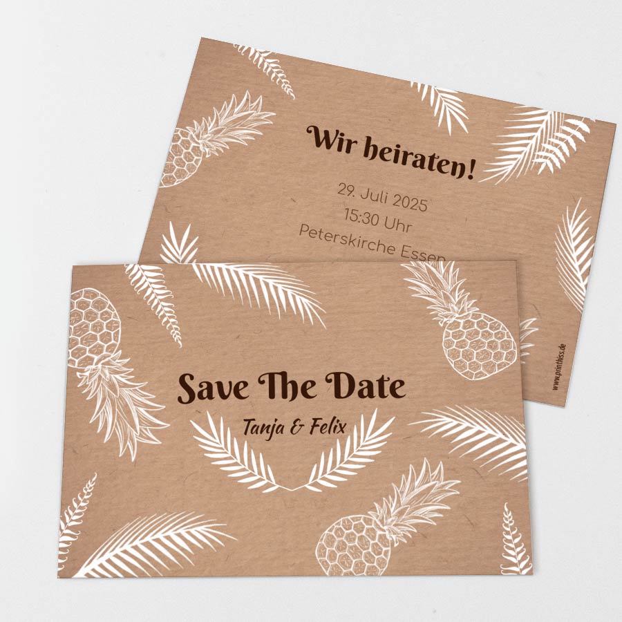 Ananas Save the Date Karte