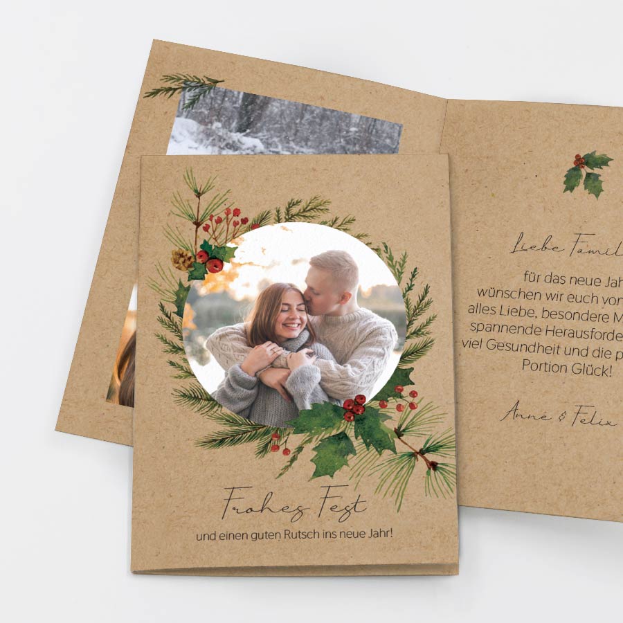 Froh und Munter Geschäftliche Weihnachtskarte