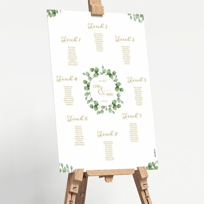 Green Leaf Sitzplan Hochzeit