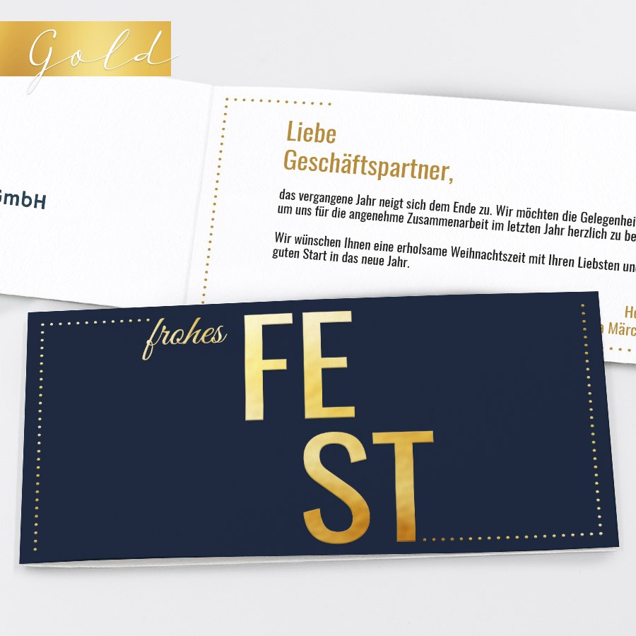 Frohes Fest Geschäftliche Weihnachtskarte
