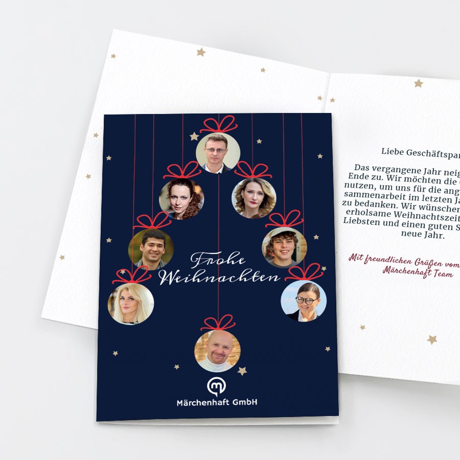 Gruppe Geschäftliche Weihnachtskarte