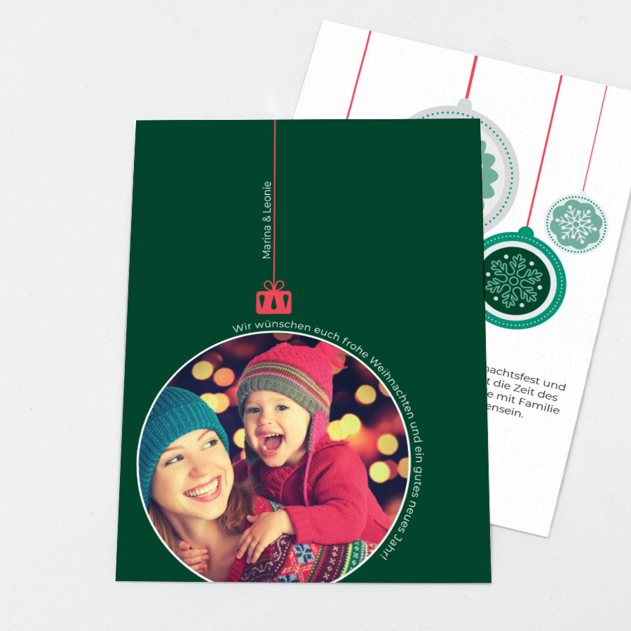 Kugelrund Geschäftliche Weihnachtskarte