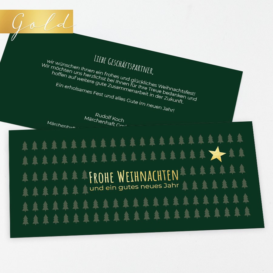 Weihnachtsallee Geschäftliche Weihnachtskarte