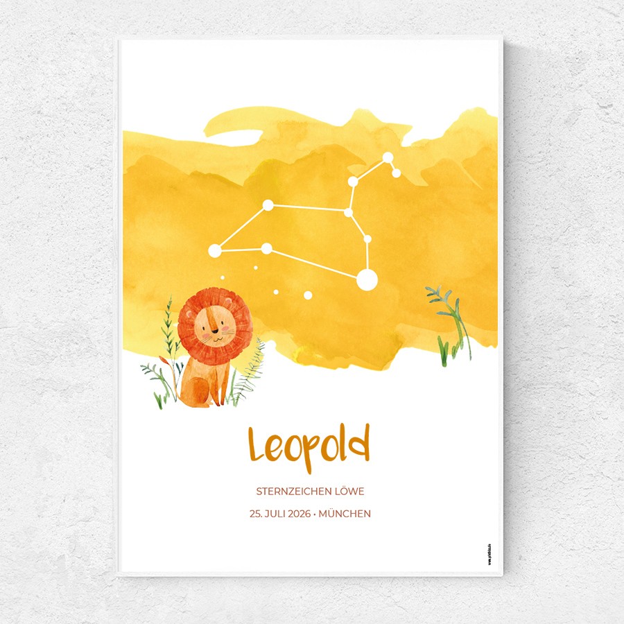 Sternzeichen Löwe Weihnachtskarte