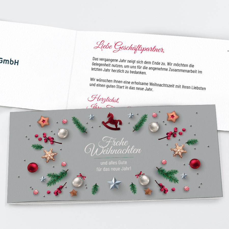 Arrangement Geschäftliche Weihnachtskarte