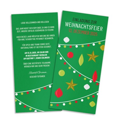 Tannenbaum Einladungskarte Weihnachtsfeier