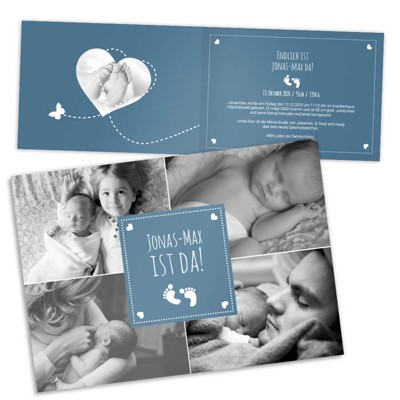 First Steps Geburtskarte Junge
