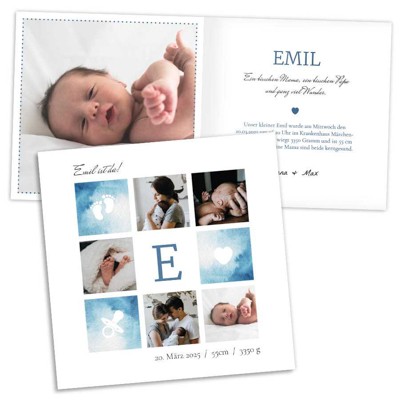 Unser Baby Geburtskarte Junge