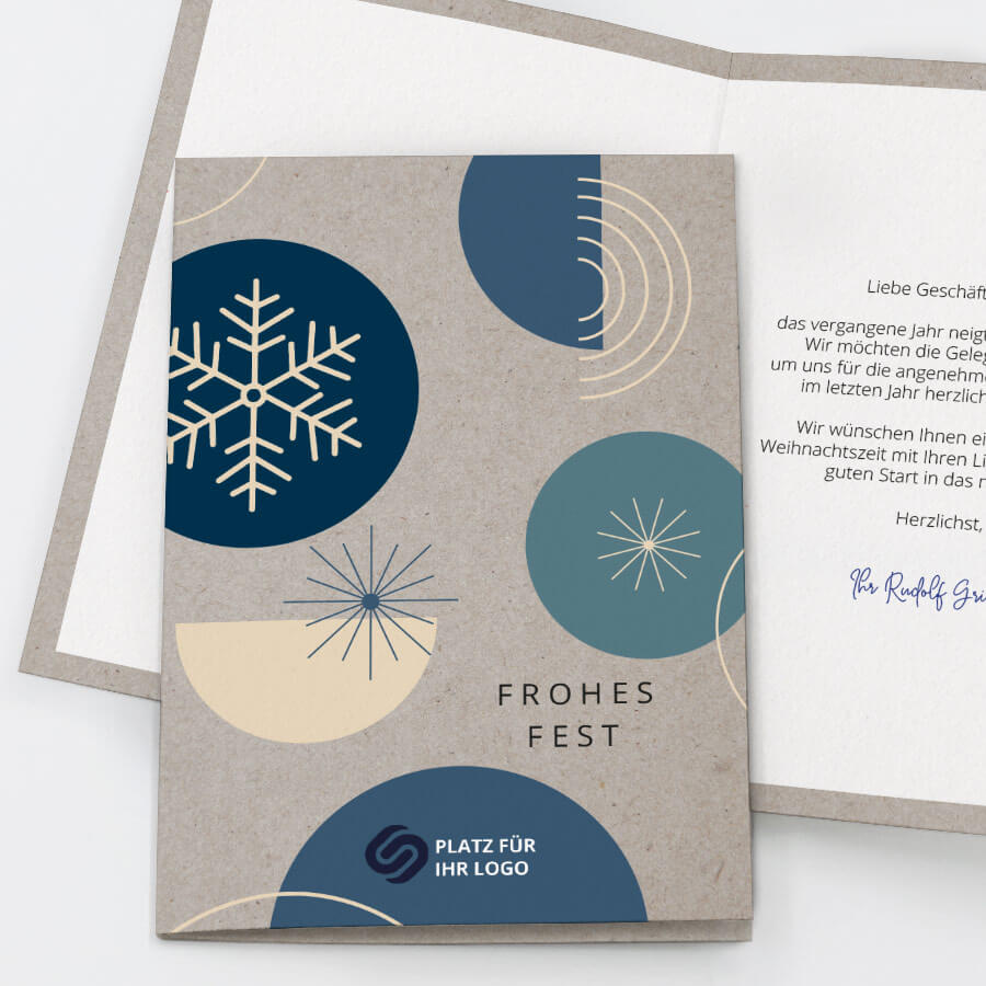 Bunte Grüße Weihnachtskarte