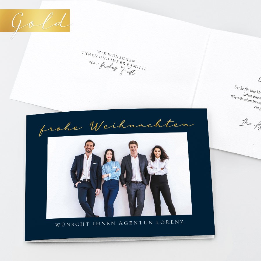 Goldene Grüße Geschäftliche Weihnachtskarte