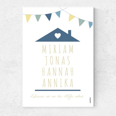 Unser Nest Poster Weihnachtskarte