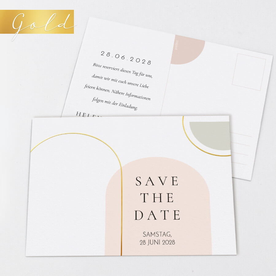 Blocks of Color Save the Date Karte