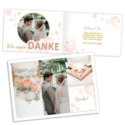Sparkling Wine Dankeskarte Hochzeit