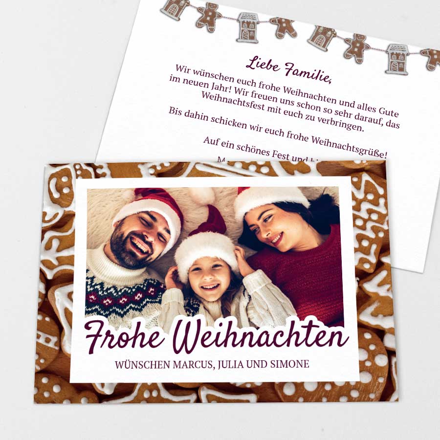 Gingerbread Geschäftliche Weihnachtskarte