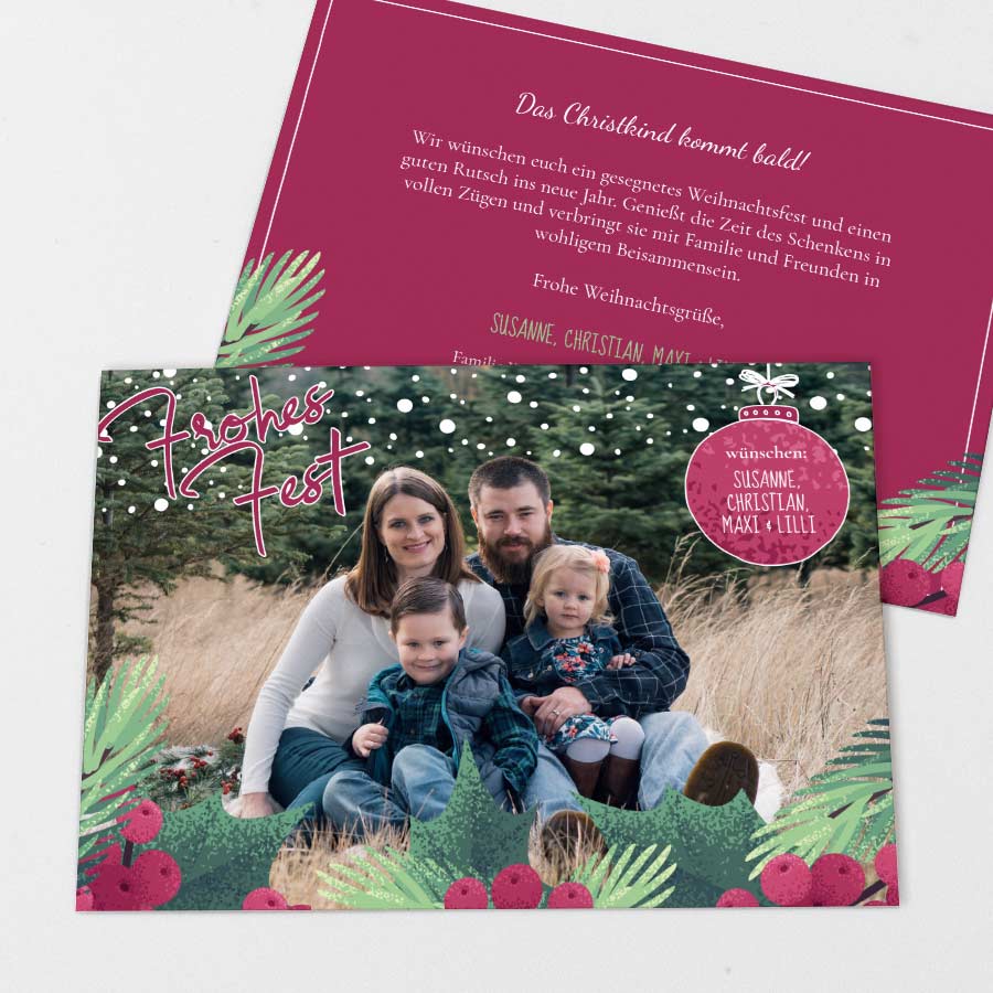 Xmas Time Geschäftliche Weihnachtskarte