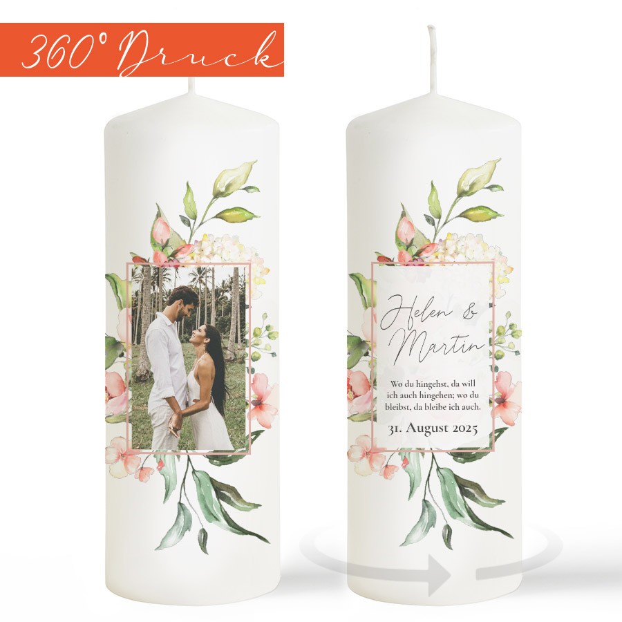 Mivory Foto Hochzeitskerze