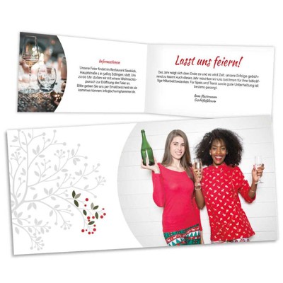 Beeren Einladungskarte Weihnachtsfeier