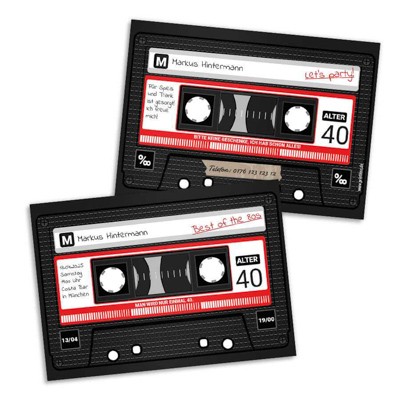Mixtape Einladungskarte 18. Geburtstag