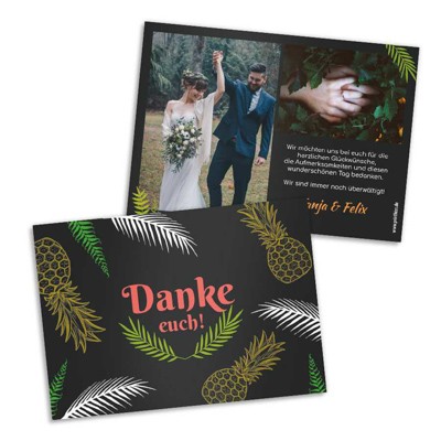 Ananas Dankeskarte Hochzeit