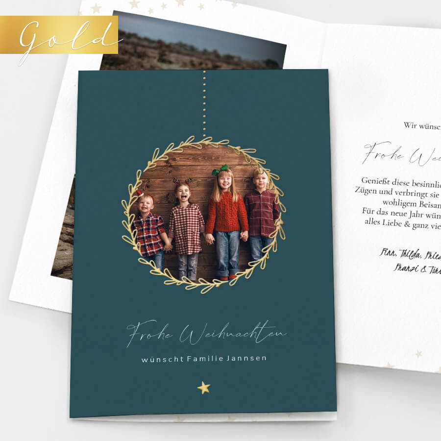 Funkelndes Fest Weihnachtskarte