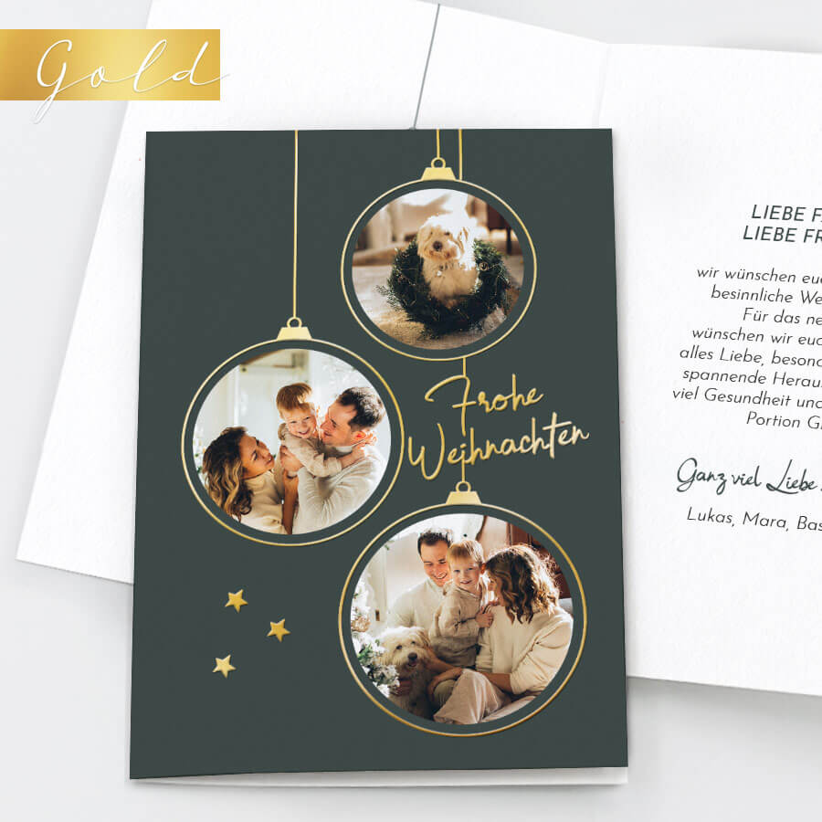 Glanzvolles Fest Weihnachtskarte