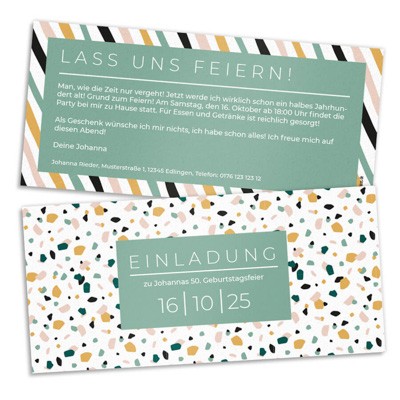 Jung geblieben Einladungskarte 18. Geburtstag