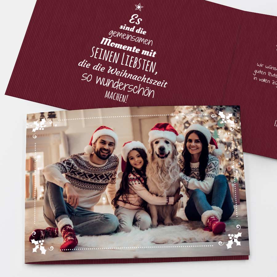 Schönste Zeit Geschäftliche Weihnachtskarte