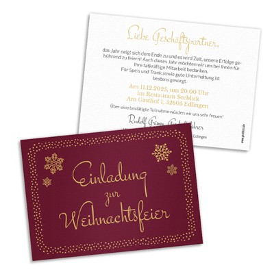 Sternenfeier Einladungskarte Weihnachtsfeier