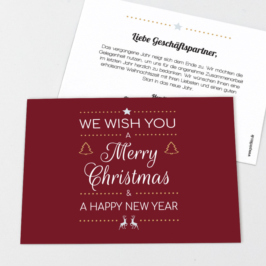 Weihnachtsgruß Geschäftliche Weihnachtskarte
